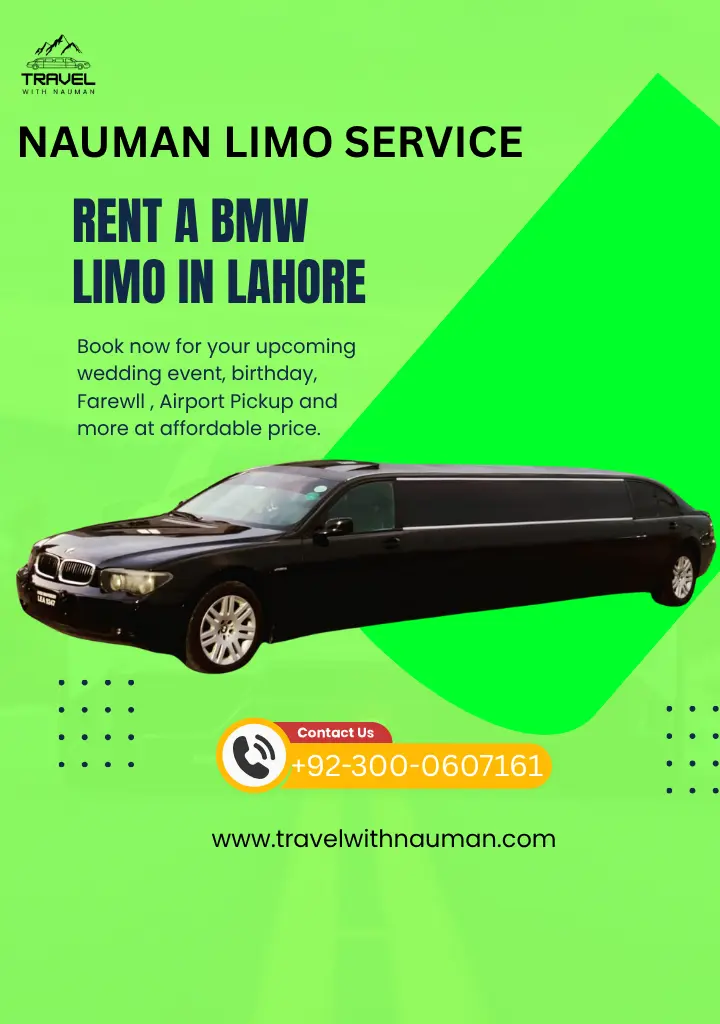 Rent a BMW Limo in Lahore
