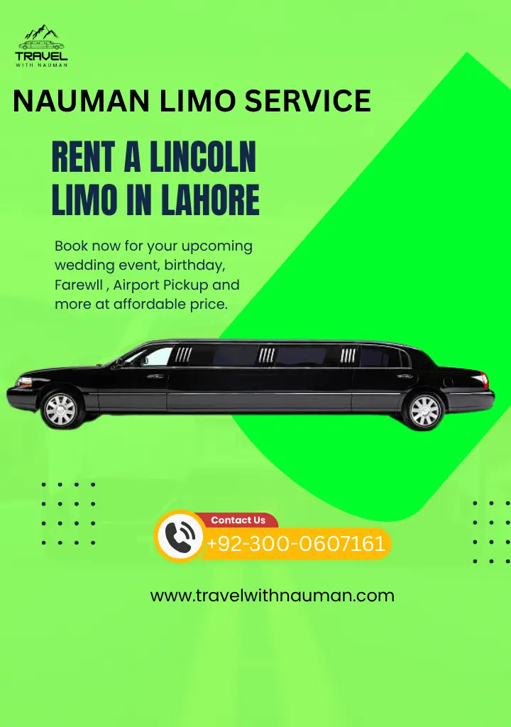 Rent a Lincoln Limo in Lahore