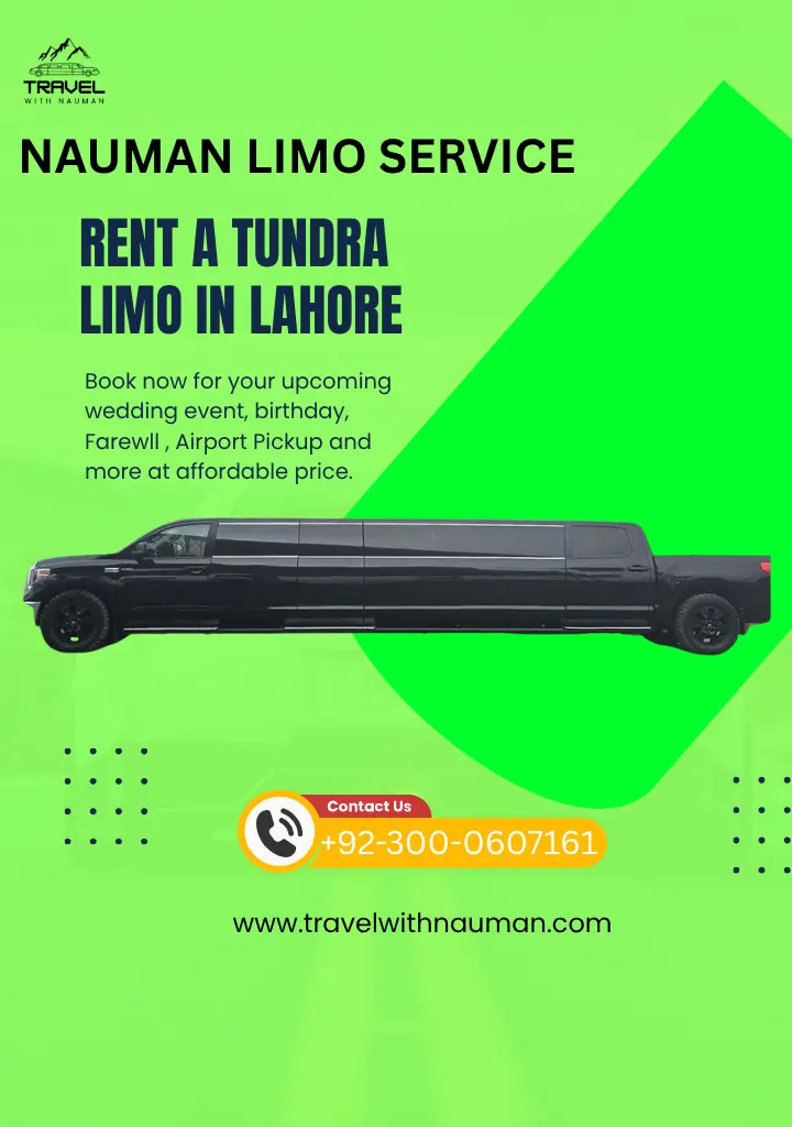 Rent a Tundra Limousine in Lahore